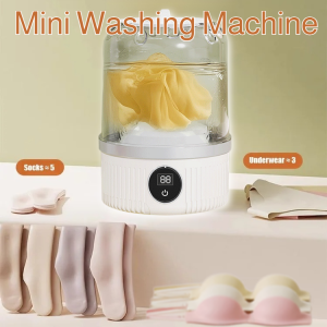 Mini Washing Machine Portable Rechargeable Socks Underwear Washer For Travel Dormitory