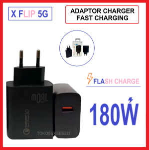 Batok Adaptor 180W For VVO X FLIP 5G Flash Charge Adapter Charger USB-A Universal Fast Charging