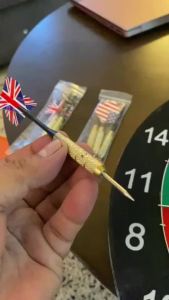 AKIROProfessionalDouble-sided18inchesDartBoardSportGamewith6pcsBrassDarts Darts