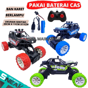 PROMO RC Remote Control Mobil ROCK CLIMBER CRAWLER OFFROAD Sneak Boost Monster Berlampu Baterai Cas