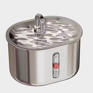 Stainless Steel Water Dispenser for Cat and Dog fully automatic induction with silent water pump filter convenient and hygienic food grade healthy materialLarge Capacity continuous flow of water