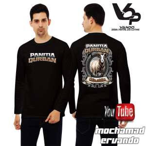 Baju Kaos Panitia Qurban Idul adha Lengan Panjang Hitam Cotton Combed 30s 4