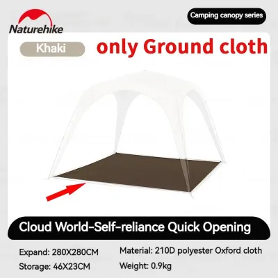 Naturehike CLOUD WORLD Series Modular Outdoor Camping Automatic Tent Canopy Multi-Functional Module Splicing Unlimited Connection Self Standing Fast Build Awning Canopy Bedroom Large Space Waterproof Black Vinyl Coated Sunscreen Boundar