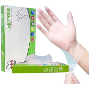 【SG Seller】100Pcs Disposable Gloves Food Grade TPE Transparent Cleaning Gloves Non-Slip Safety Latex Free Gloves