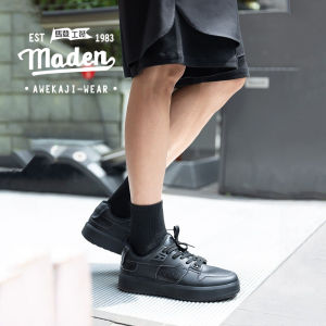 MADEN brand work attire style mens youth campus college style 2024 summer new crushed ice soda crack small white shoes mens shoes versatile thick sole board shoes sports casual shoes