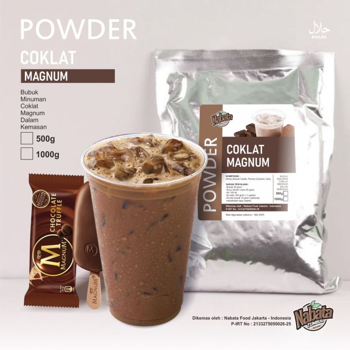 Bubuk Minuman Coklat Magnum Premium Mix Gula | Serbuk Minuman Es Coklat Premium Chocolate 1kg KIloan