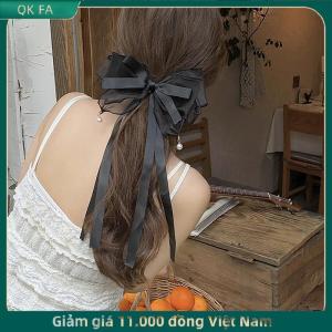 QK FA ✨ Nơ Ngọc Trai kẹp tóc ruy băng kẹp tóc kẹp tóc đuôi ngựa khí chất phong cách Hàn Quốc Kẹp tóc Thời trang Phụ kiện tóc phụ nữ Mũ nón