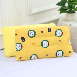 100% Baby Pillow Soft Cotton Cartoon Pattern  Baby Bean Velvet Prevent Flat Head Pillows
