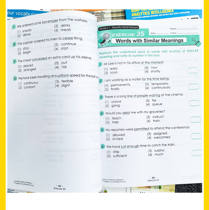 6 BOOKS SET Grade1-6 SAP Learning English Vocabulary Workbook Build ...