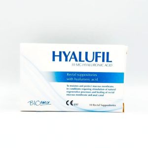 Hyalufil 10mg (Hyaluronic Acid) Suppositories 10s EXP7 6/27