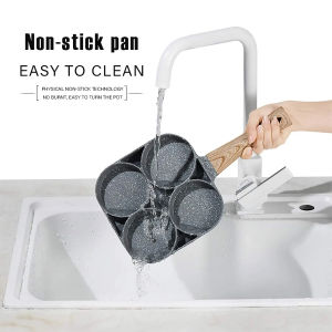 4 Hole Square pan Cooking Pot Maker Home Breakfast Burger Pot Egg Pancake Omelett Aluminium Ceramic