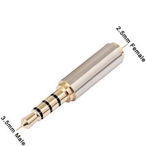 3.5mm to 2.5mm / 2.5mm to 3.5mm Audio Adapter 4 Pole Male to Female Stereo Headphone Plug Jack Aux Converter 1PC