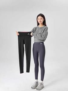 2026 Flying Pants Fleece-Lined Shark Pants Womens Autumn and Winter Leggings Pink Velvet Thickened Warm Yoga Hip-Lifting Barbie Pants