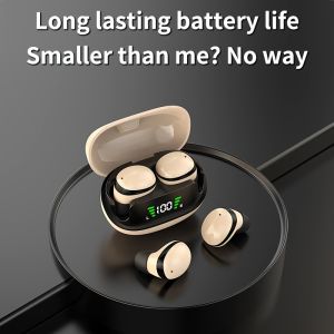 Fon Telinga Dalam Telinga Ultra Kecil Mini Wayarles Kualiti Bunyi HIFI Bunyi Sekeliling Paparan Digital Pintar Privasi Tidur Tidak Berkelip Polimer Bateri Litium. RUIJA