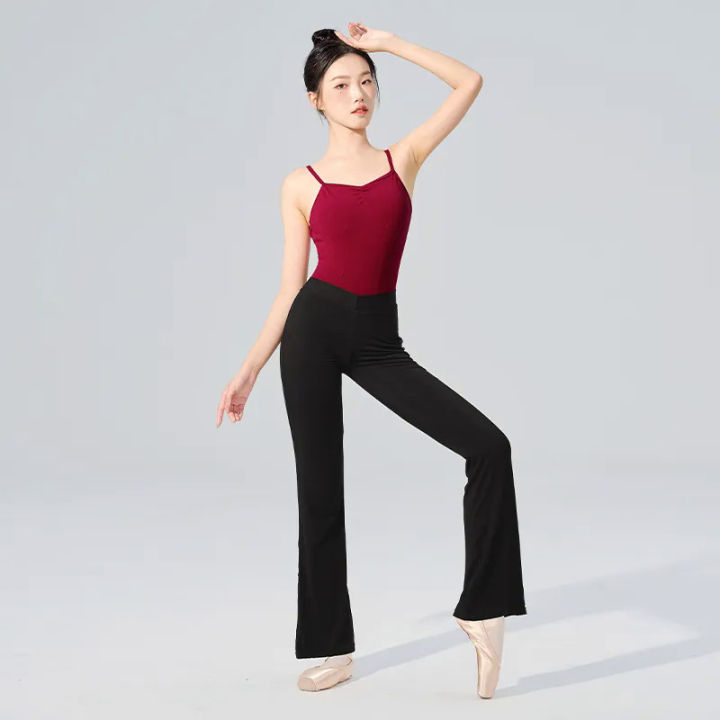 Ballet Dance Pants for Women Girls Modal Flare Long Trousers High