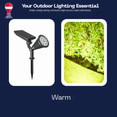 💡 18 LED Solar Garden Light Outdoor RGB – Waterproof Landscape Spotlight Wall & Yard Lamp IP65