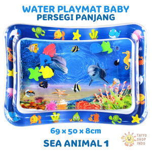 TAIYO Water Playmat Baby Tummy Time Alas Matras Bantalan Air Bayi Anak Portable Lingkaran Persegi Panjang