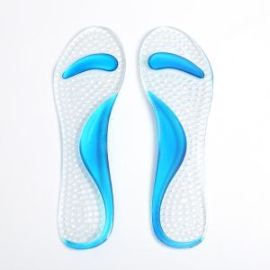 [Free Shipping] Double Arch Thickened Three-Quarter Insole Transparent Silicone WomenS Sandals Three-Quarter Insole Gel WomenS High-Heeled Shoes Anti-Slip Insole