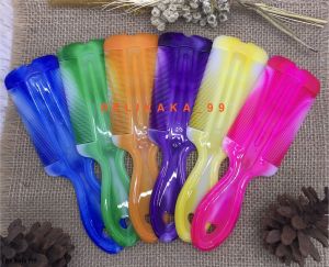 SISIR SERIT KUTU RAMBUT GAGANG PLASTIK WARNA WARNI / SISIR SERIT PLASTIK / SERIT PLASTIK