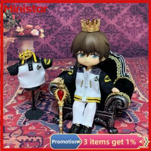 Ministar Fashion Metal Crown For Dolls Kids Princess Empress Dollhouse Headwear Gift Toy