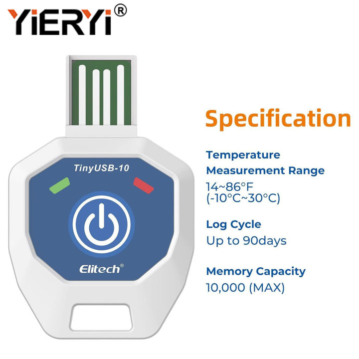 Yieryi digital usb temperature data logger high precision disposable