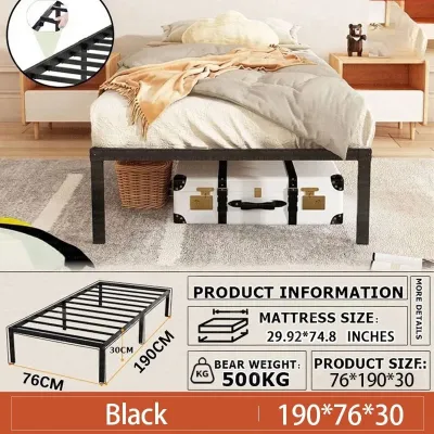 SuperValue Iron Bed Frame Queen Size Single Bed and Double Bed with Storage Durable and Heavy-Duty