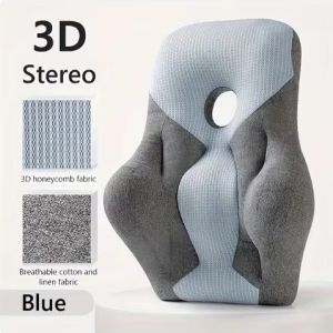 Baby Koala Memory Foam Seat Cushion Lumbar Back Support Pillow Set Hemorrhoid Relieve Long Sitting Backrest