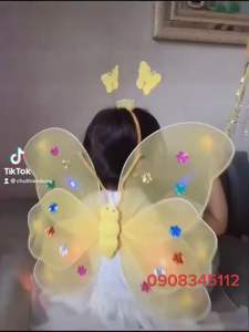 Bộ cánh tiên phát sáng cho bé Cánh bướm phát sáng có váy cho bé