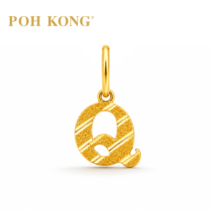 POH KONG 916/22K Gold Exquisite Alphabet Pendant Q