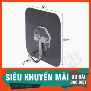 Combo Móc Dán Tường Trong Suốt Thánh Chịu Lực (Tối Đa 10kg)