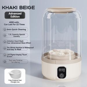 Portable Washer 1.5L SG | 35 Washes/USB | IP67 Waterproof | Clean Bras Baby Clothes Anywhere! Fast SG
