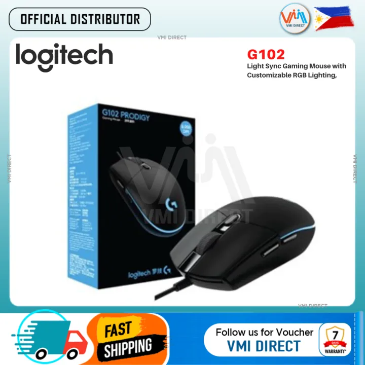Logitech G102 Light Sync Gaming Mouse with Customizable RGB Lighting, 6 ...
