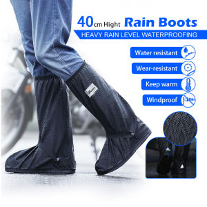 Rain Boots Shoe Covers Waterproof Reusable Shoes Protector with Reflector for  Motorcycle Rider & Cycling Rider PVC Boot Covers SP400