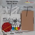 Melukis/Mewarnai Tote Bag / Tas - Kanvas Ukuran 30cm x 40cm. 