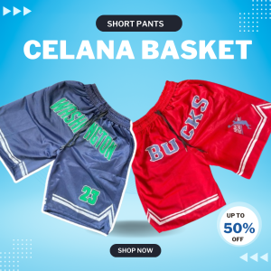 TERLARIS Celana Basket Pria Celana Pendek Pria Celana Sport Celana Olahraga Celana Fitnes Gym Bahan Diodora