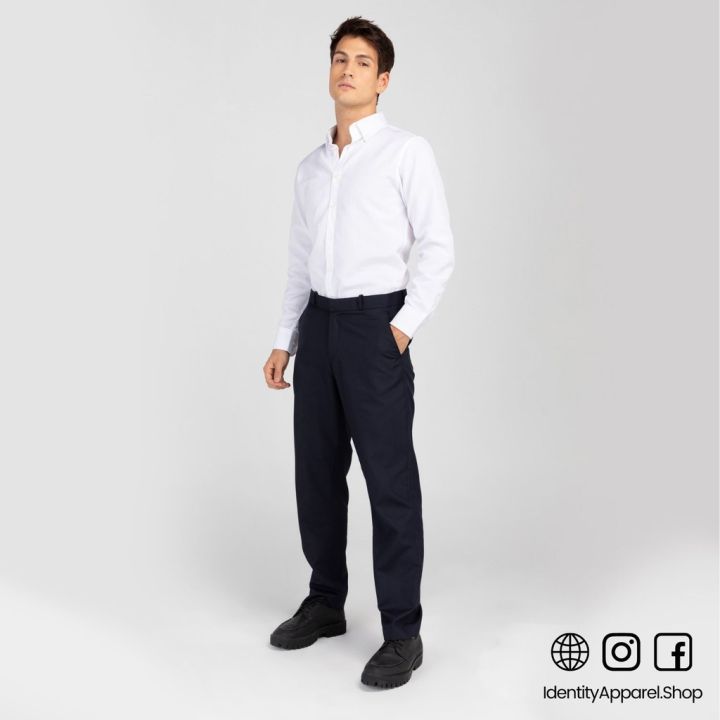 PROFILE Mens Office Wear Corporate Formal Trouser Slack Navy Blue