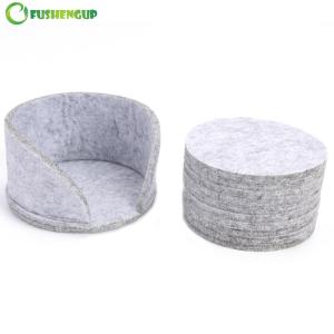 【New Arrival】 Round Felt Coasters 10pcs Heat-Resistant Cup Mats for Coffee Tea and Beverage Protection