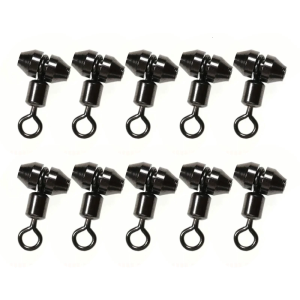 10pcs Fishing Rig Line Connector 3 Way Fishing Swivels Saltwater Fishing Rolling Swivels Fishing Tackle Line Swivels