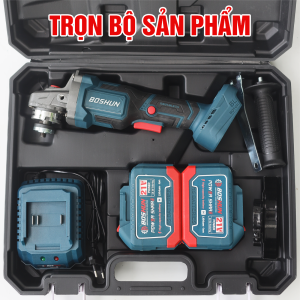 Máy Mài Pin BOSHUN BS-AG100BL Không Chổi Than 2 Pin 15 Cell [Mẫu Mới 2023]