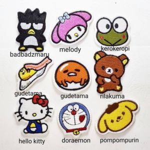 Patch Sanrio series rilakuma kerokeropi doraemon badbadzmaru hellokity gudetama pompompurin melodi