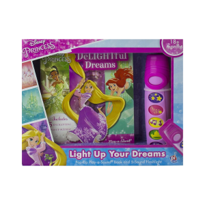 Disney Princess Pop Up Book and 5-Sound Flashlight Gift Set For Kids To Play & Read
