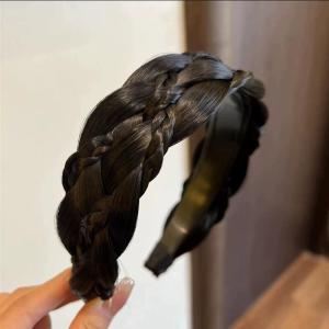 【COD/READY】Korean Widened Wig Headband Thickened Twist Braid Headband Fishbone Wide-brimmed Wig Hairband Hair Accessories
