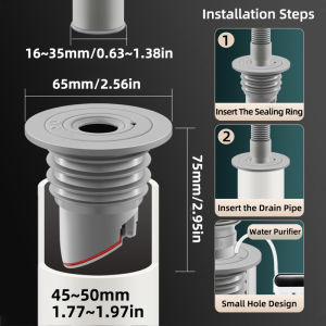 Drainer Stopper Accessories Silicone Drainage Pipe Cover Sewer Sewage Pool Deodorant Valve Drainage Sealing Cap Deodorization And Anti Overflow Cover Multi Size Optional