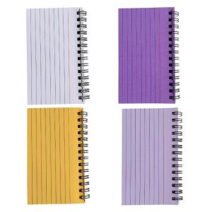 Note Cards 4 Colors Perforated Notebook Set Metal Rings Binding Pocket Sized Writing Pad Tearable Pages For Memos Lists