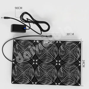 Quạt Tản Nhiệt 6 Cái Ngang 36x24cm – Gió Cực Mạnh Phủ Rộng Cắm Là Chạy!