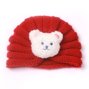 Topi Turban Rajut Wol Beruang Anak Bayi Umur 0-2 tahun