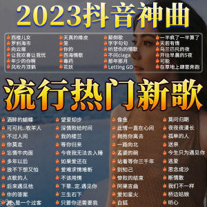 抖音流行歌曲车载u盘音乐精选2023热门流行新歌高音质通用mp3优盘Tiktok Pop Songs Car USB Music Selection 2023 Popular New Songs High Quality Universal MP3 USB Disk