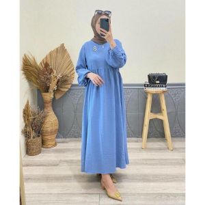Midi dress Anya Bahan crinkle airflow/dress wanita terbaru kekinian