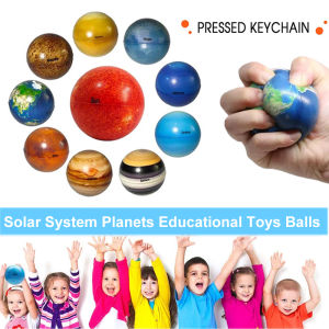 10PCS Sponge Solid Soft Balls Solar System Planet Balls Educational Toys Anti Stress Toys