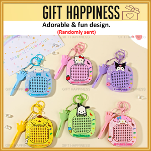Mini 2-in-1 Magnetic Bead Drawing Board & Maze Keychain – Fun Cartoon Steel Ball Puzzle | Creative Doodle Board |Birthday Goodies | Gift Happiness